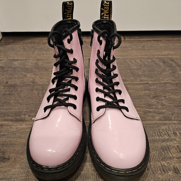 Dr. Martens Shoes - Dr. Martens 1460 Bubble Gum Pink Patent Leather Women's Combat Boots Sz 5